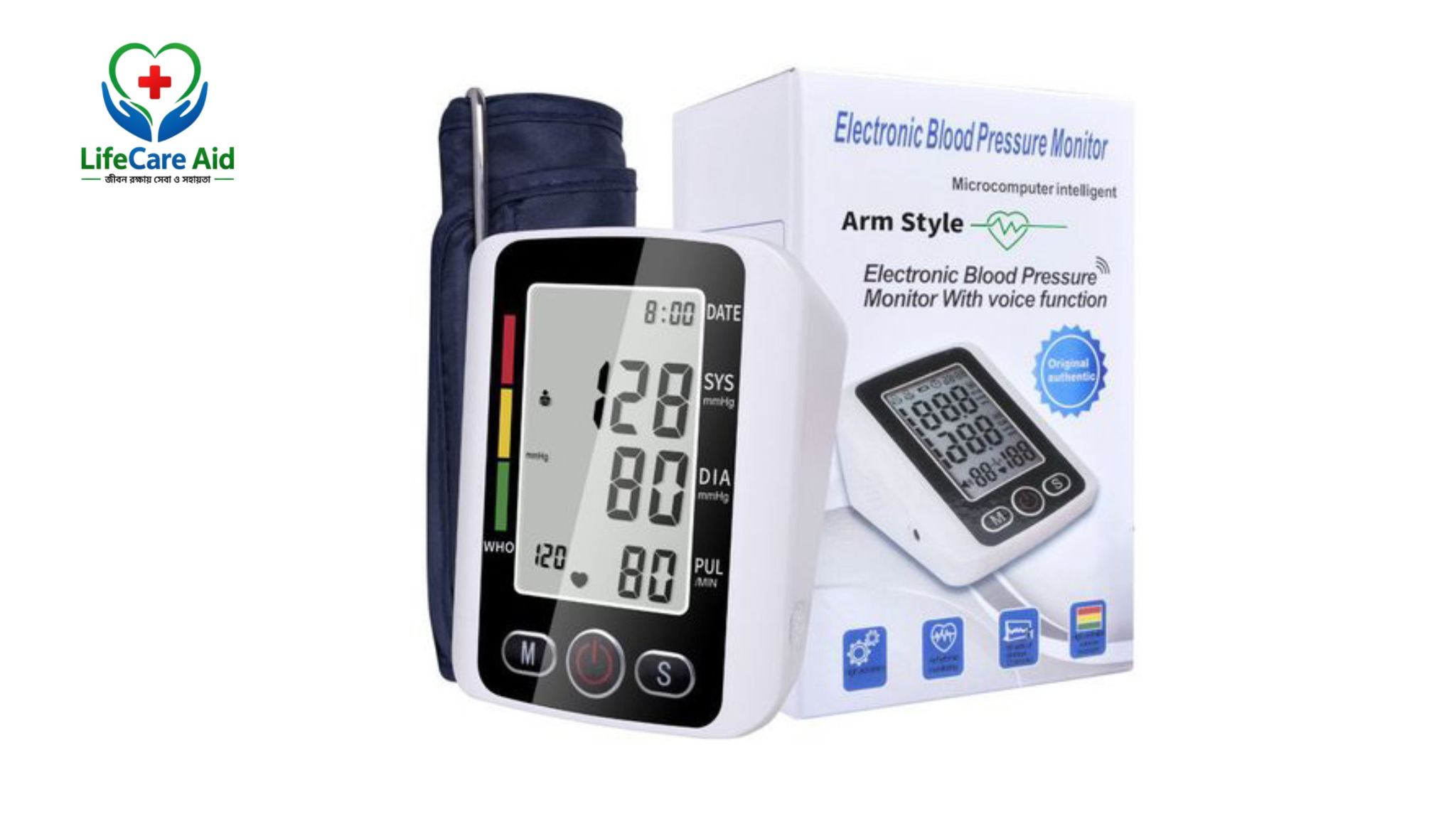 Electronic Blood Pressure Monitor With Voice Function